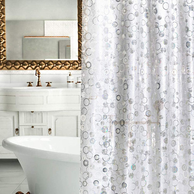 Orren Ellis Shower Curtain Liner 10 Gauge Heavy Duty Liner Waterproof 72X72 Inches EVA Liner For